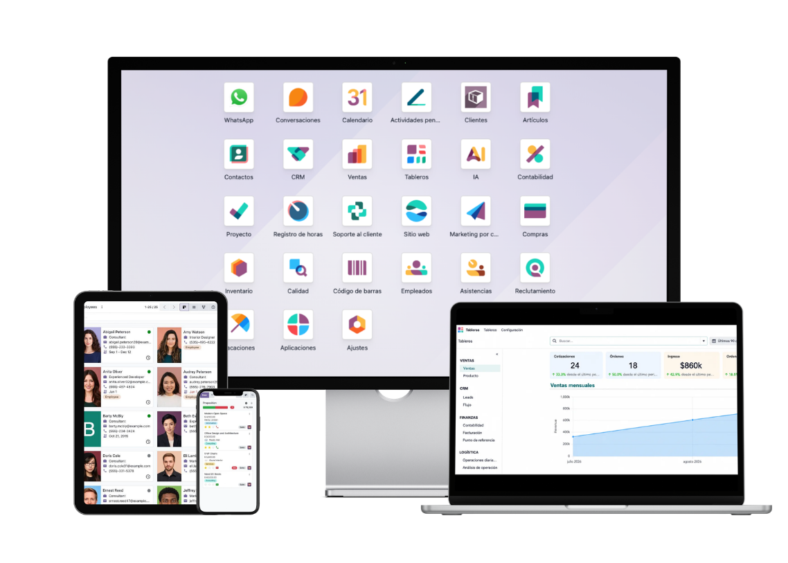Odoo ERP: integración de módulos